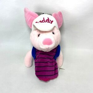 Vtg Disney Winnie the Pooh Piglet Plush Caddy Gold Club Cover‎ 12" Pink Blue Bag